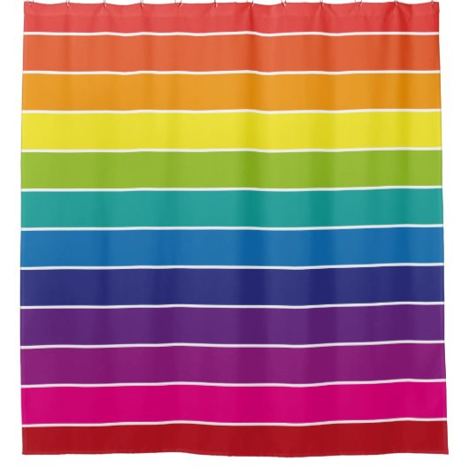 Design der Regenbogenfarben Duschvorhang (Vorderseite)