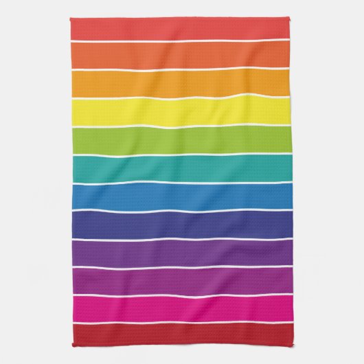 Design der Regenbogenfarben Geschirrtuch (Vertikal)