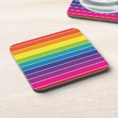 Design der Regenbogenfarben Getränkeuntersetzer (Linke Seite)