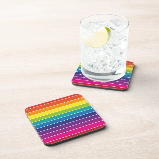 Design der Regenbogenfarben Getränkeuntersetzer (Rechte Seite)