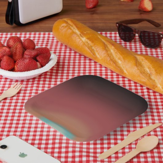 Design der Regenbogenkunst im Südwesten der Wüste Pappteller (Picknick)