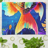 Design der Regenbogenozeanfische Geschirrtuch (Gefaltet)