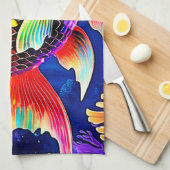 Design der Regenbogenozeanfische Geschirrtuch (Viertel Falte)