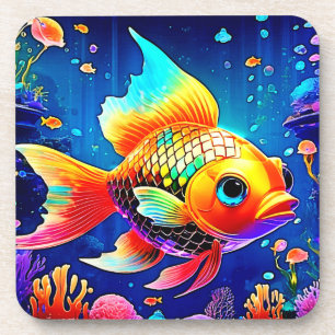 Design der Regenbogenozeanfische Getränkeuntersetzer