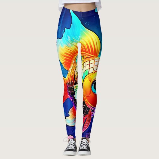 Design der Regenbogenozeanfische Leggings (Vorderseite)