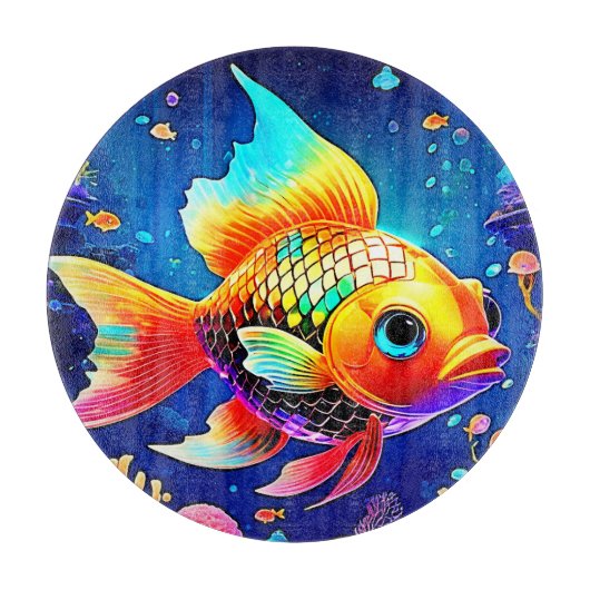 Design der Regenbogenozeanfische Schneidebrett (Vorderseite)