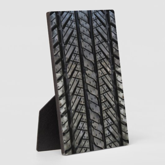 Design der Reifengewebe aus schwarzem Kautschuk Fotoplatte (Seite)