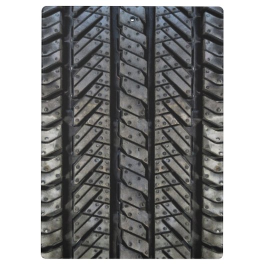 Design der Reifengewebe aus schwarzem Kautschuk Klemmbrett (Rückseite)