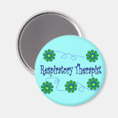 Design der Retro-Blume für Atemtherapieschematoden Magnet (Vorderseite/Rückseite)