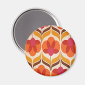 Design der Retro-Blume Magnet (Vorderseite/Rückseite)