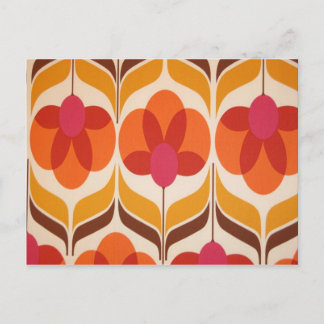 Design der Retro-Blume Postkarte