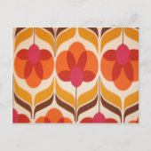 Design der Retro-Blume Postkarte (Vorderseite)