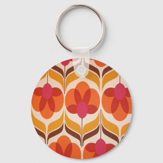 Design der Retro-Blume Schlüsselanhänger (Vorderseite)
