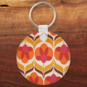 Design der Retro-Blume Schlüsselanhänger (Vorderseite)