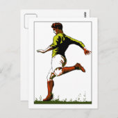 Design der Retro-Fußball-Vektorgrafik Postkarte (Vorne/Hinten)