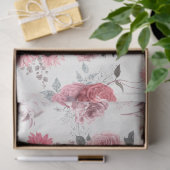 Design der rosa Blumenreihe 7 Seidenpapier (Geschenk)