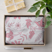 Design der rosa Blumenserie 4 Seidenpapier (Geschenk)