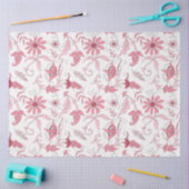 Design der rosa Blumenserie 4 Seidenpapier (Basteln)