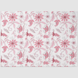 Design der rosa Blumenserie 4 Seidenpapier