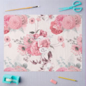Design der rosa Blumenserie 5 Seidenpapier (Basteln)