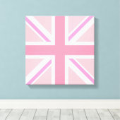 Design der rosa Buchse/Flag-Platine Leinwanddruck (Insitu (Holzboden))