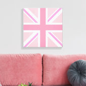 Design der rosa Buchse/Flag-Platine Leinwanddruck (Insitu (Wohnzimmer))