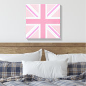 Design der rosa Buchse/Flag-Platine Leinwanddruck (Insitu (Schlafzimmer))