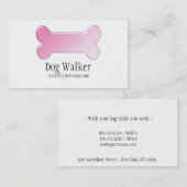 Design der rosa Dose-Knochen-Visitenkarte 2 Visitenkarte (Vorne/Hinten)