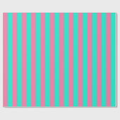 Design der rosa Minzgrün gestrichenen Streifen Geschenkpapier (Flach)