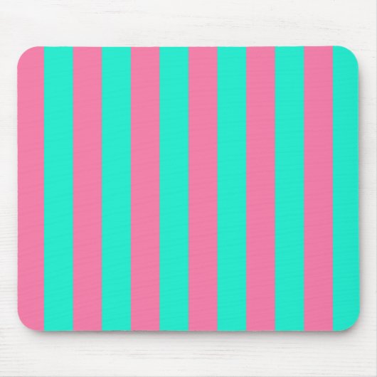 Design der rosa Minzgrün gestrichenen Streifen Mousepad (Vorne)
