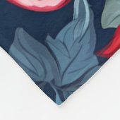 Design der rosa orangefarbenen Rose Fleecedecke (Ecke)