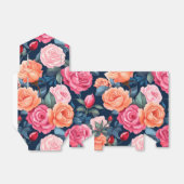 Design der rosa orangefarbenen Rose Geschenkschachtel (Ungefaltet)