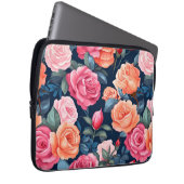 Design der rosa orangefarbenen Rose Laptopschutzhülle (Vorne Rechts)