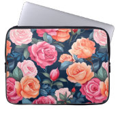 Design der rosa orangefarbenen Rose Laptopschutzhülle (Vorderseite)