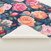 Design der rosa orangefarbenen Rose Sherpadecke (3/4)