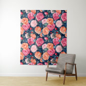 Design der rosa orangefarbenen Rose Wandteppich (Beispiel)