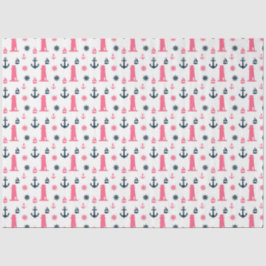 Design der rosa und der nautischen Serie 3 Seidenpapier