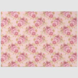 Design der rosa und goldenen Reihe 3 Seidenpapier