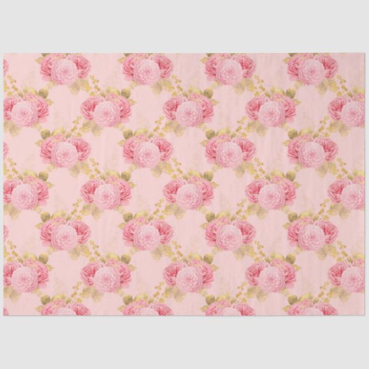 Design der rosa und goldenen Reihe 4 Seidenpapier (Vorderseite)