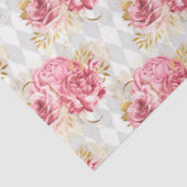 Design der rosa und goldenen Reihe 7 Seidenpapier (Ausschnitt)