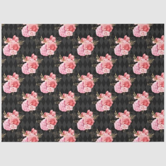 Design der rosa und goldenen Reihe 9 Seidenpapier (Vorderseite)