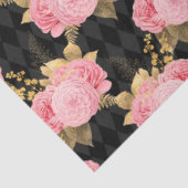 Design der rosa und goldenen Serie 10 Seidenpapier (Ausschnitt)