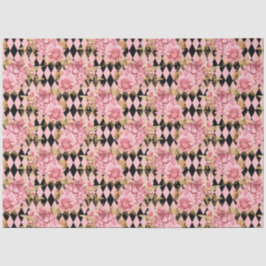 Design der rosa und goldenen Serie 13 Seidenpapier