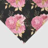 Design der rosa und goldenen Serie 15 Seidenpapier (Ausschnitt)