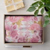 Design der rosa und goldenen Serie 17 Seidenpapier (Geschenk)