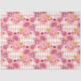 Design der rosa und goldenen Serie 17 Seidenpapier
