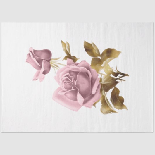 Design der rosa und goldenen Steampunk-Serie 10 Seidenpapier (Vorderseite)