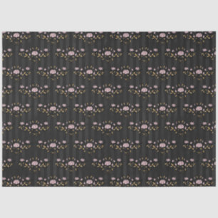 Design der rosa- und goldfarbenen Steampunk-Serie Seidenpapier