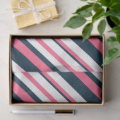 Design der rosa und marinen Nautikserie 10 Seidenpapier (Geschenk)