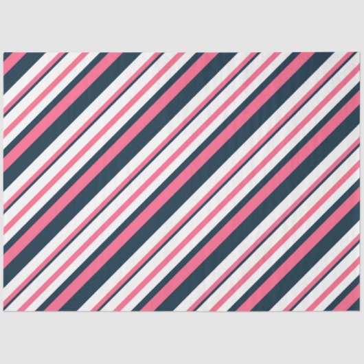 Design der rosa und marinen Nautikserie 10 Seidenpapier (Vorderseite)